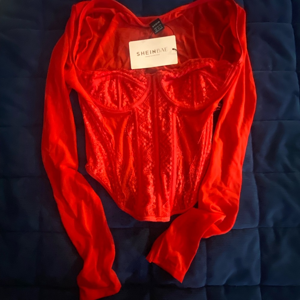 SHEIN Bold Red Top